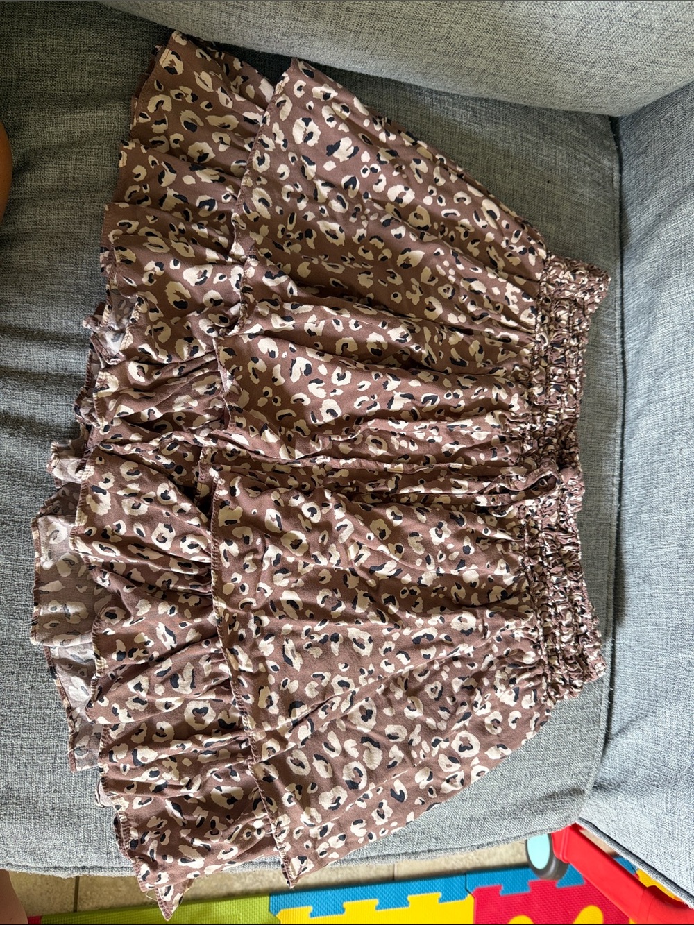 Mustard Seed Brown Leopard Print Mini Skirt